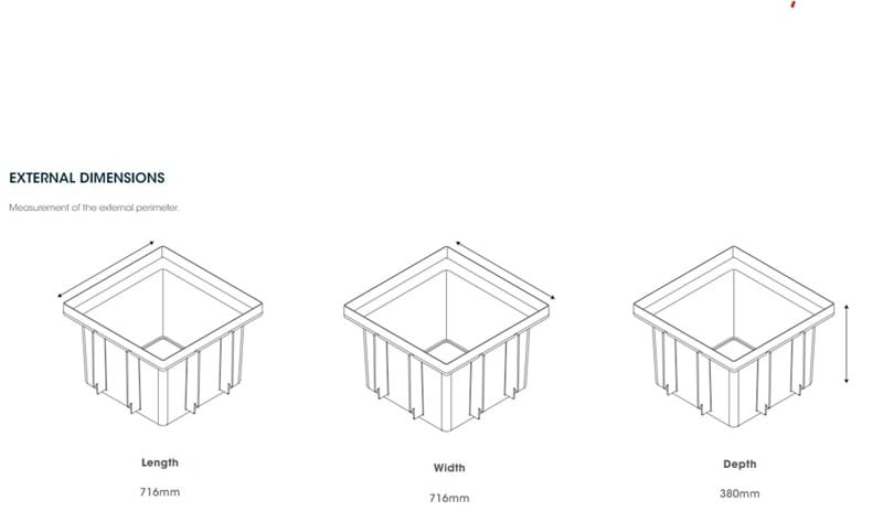 Reln Series 600 Pit Riser - 300mm